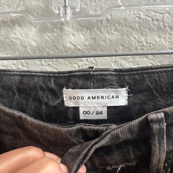 NWT Good American Good Girlfriend High Black Denim Jeans - Picture 3 of 5